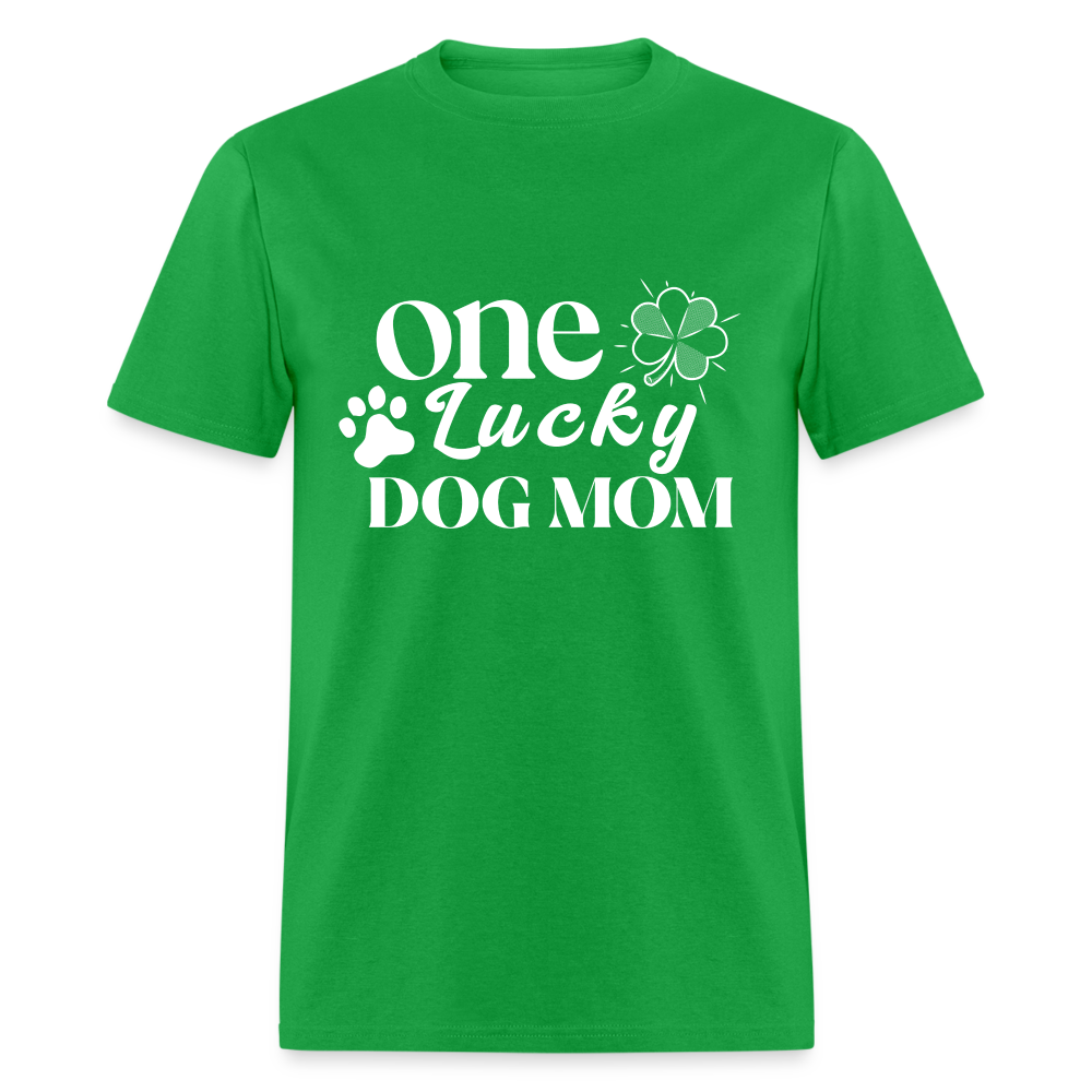 One Lucky Dog Mom - bright green